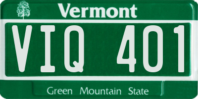 VT license plate VIQ401