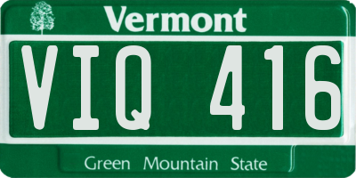 VT license plate VIQ416