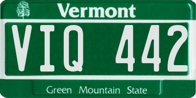 VT license plate VIQ442
