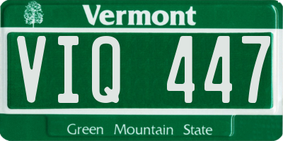 VT license plate VIQ447
