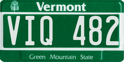 VT license plate VIQ482