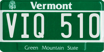 VT license plate VIQ510