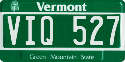VT license plate VIQ527