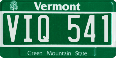 VT license plate VIQ541