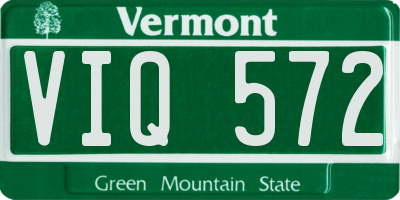 VT license plate VIQ572