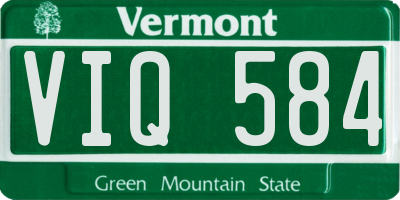 VT license plate VIQ584