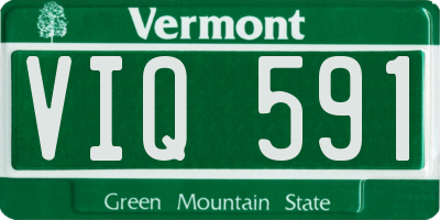 VT license plate VIQ591