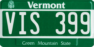 VT license plate VIS399
