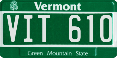 VT license plate VIT610