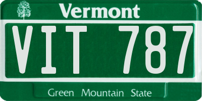 VT license plate VIT787