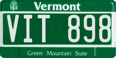VT license plate VIT898
