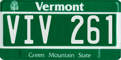 VT license plate VIV261