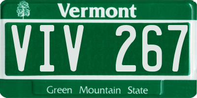 VT license plate VIV267