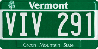 VT license plate VIV291