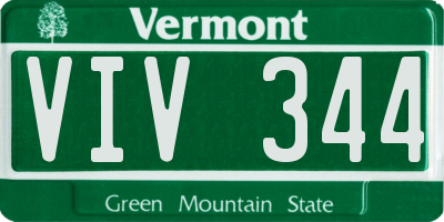 VT license plate VIV344