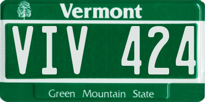 VT license plate VIV424