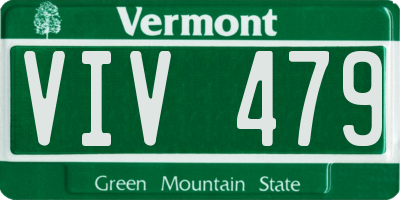 VT license plate VIV479