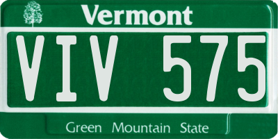 VT license plate VIV575