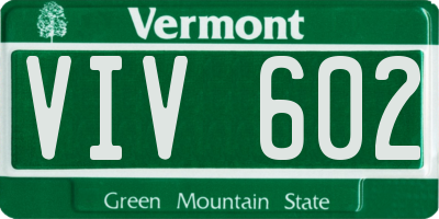 VT license plate VIV602