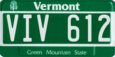 VT license plate VIV612