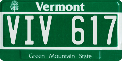 VT license plate VIV617