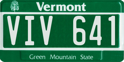 VT license plate VIV641