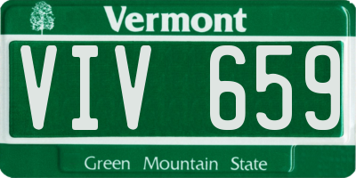 VT license plate VIV659