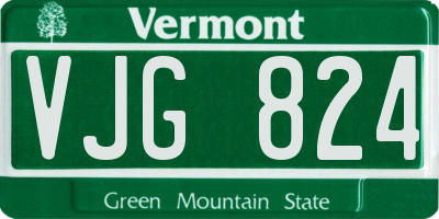 VT license plate VJG824
