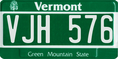 VT license plate VJH576