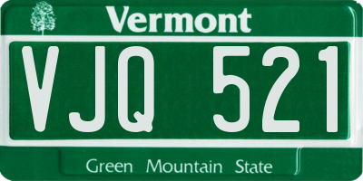 VT license plate VJQ521