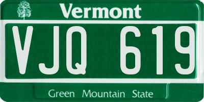 VT license plate VJQ619