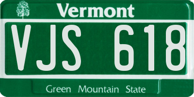 VT license plate VJS618