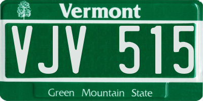 VT license plate VJV515