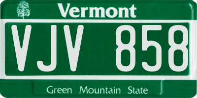 VT license plate VJV858