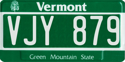 VT license plate VJY879