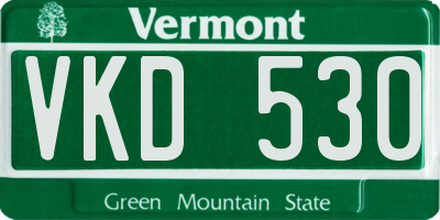 VT license plate VKD530