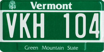 VT license plate VKH104