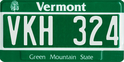 VT license plate VKH324