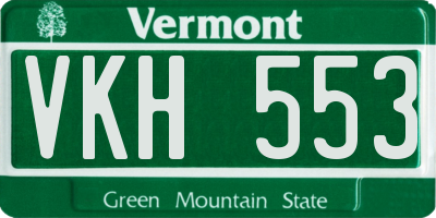 VT license plate VKH553