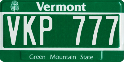 VT license plate VKP777