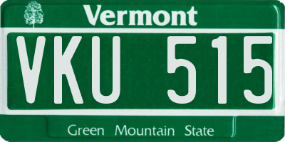 VT license plate VKU515