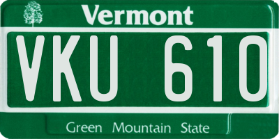 VT license plate VKU610