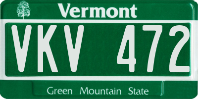 VT license plate VKV472