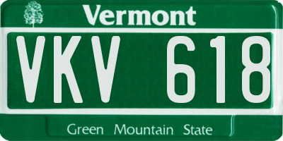VT license plate VKV618