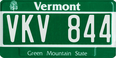 VT license plate VKV844