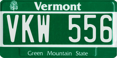 VT license plate VKW556