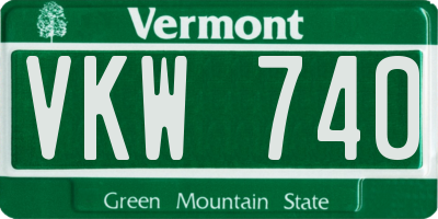 VT license plate VKW740