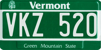 VT license plate VKZ520