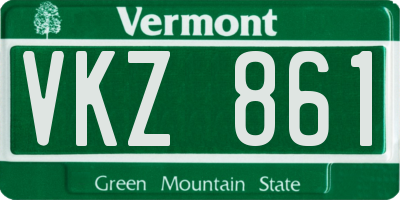 VT license plate VKZ861