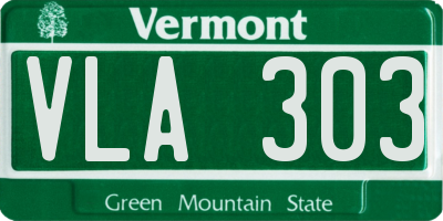 VT license plate VLA303